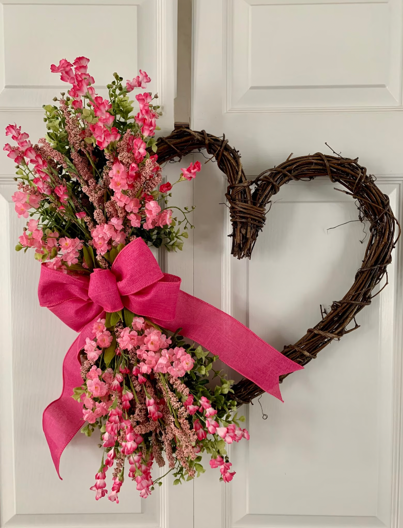 Perfect pinks fill the space here and create a perfect and fresh take on the love holiday