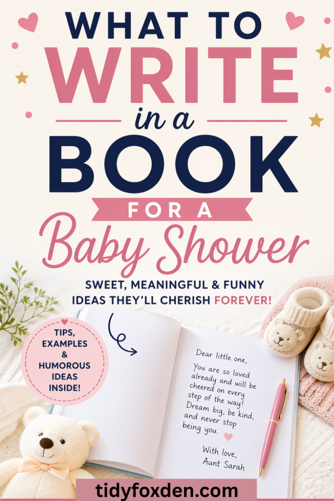 what to write in a book for a baby shower
