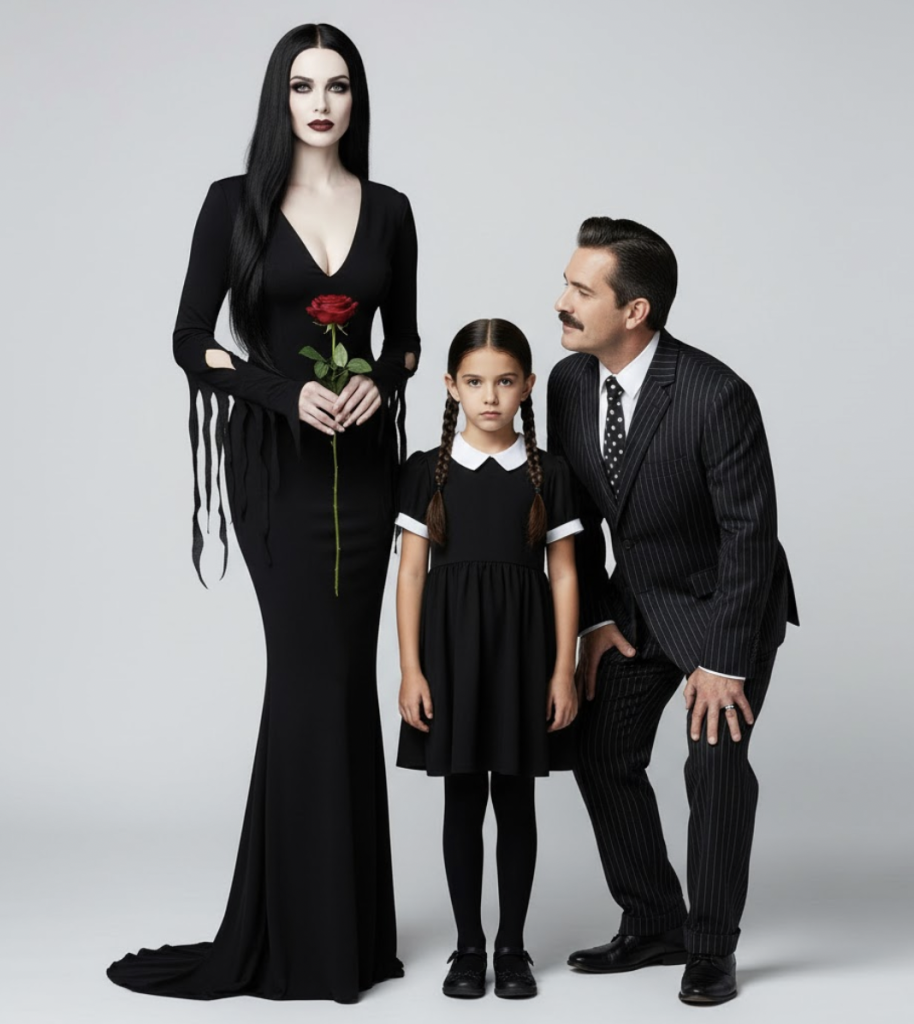 The Addams Family, trio halloween costumes